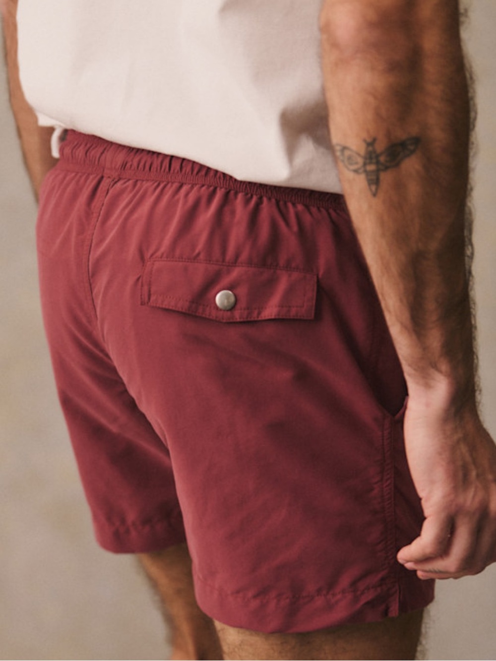 NWT OCTOBRE ROB SWIM SHORT RUST - Picture 2 of 4